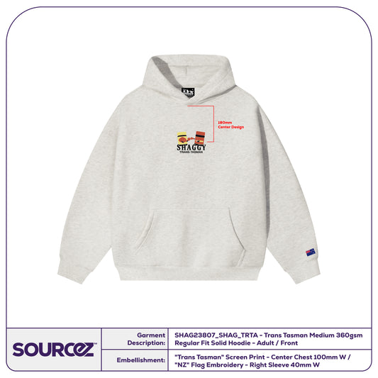 Trans Tasman Medium 360gsm Regular Fit Solid Hoodie - Adult
