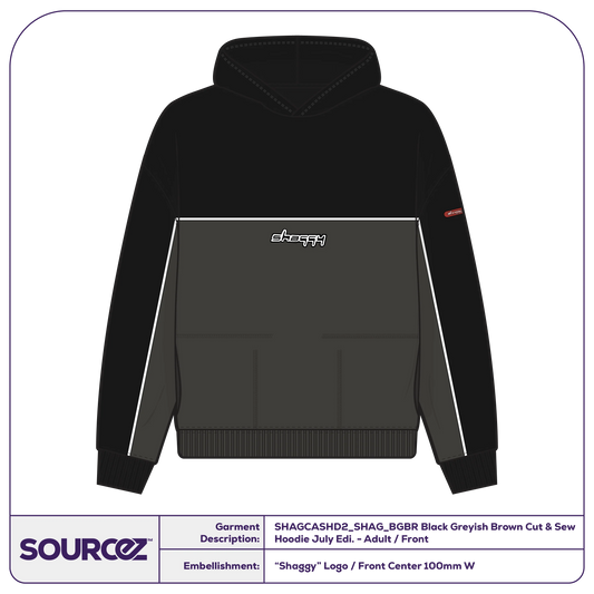 Black / Dark Grey Cut & Sew Hoodie July Edi. - Adult / Adult