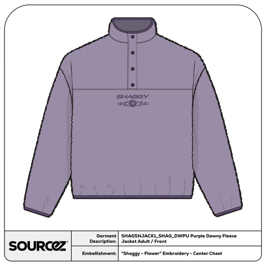 Shaggy Purple Dawny Fleece Jacket - Adult / Adult