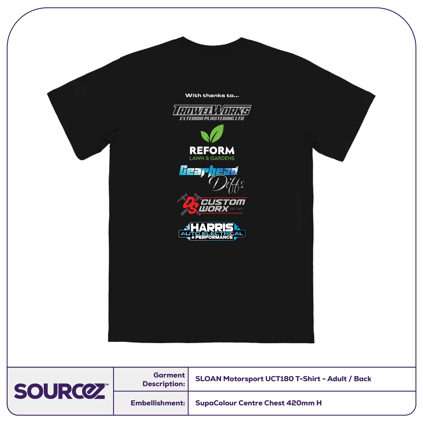 Sloan Motorsport UCT180 T-Shirt - Adult