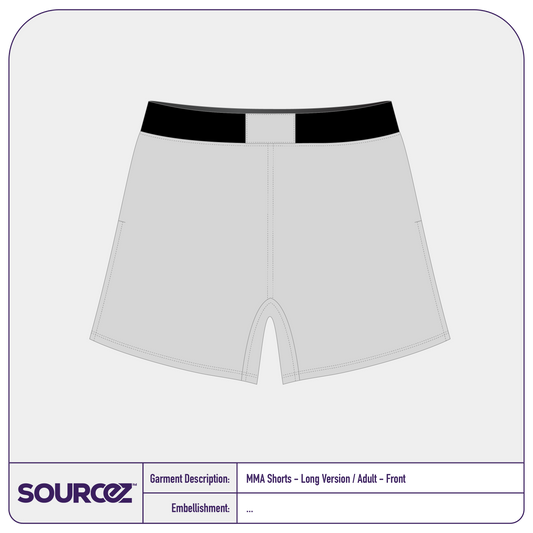 MMA Shorts Longer Length - Adult