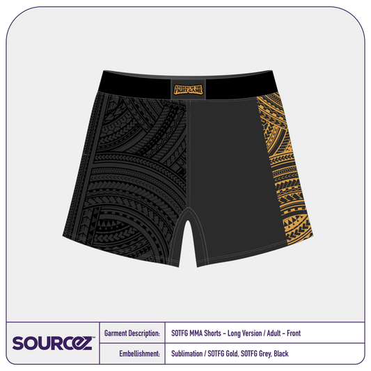 Student of the Fight Game MMA Shorts Longer Length - Adult