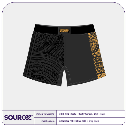 Student of the Fight Game MMA Shorts Shorter Length - Adult